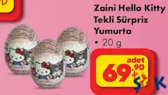 ZAİNİ HELLO KİTTY TEKLİ SÜRPRİZ YUMURTA 20 G fiyat ve kampanya bilgisi